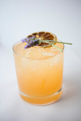 orange and lavender cocktail