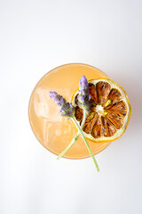 orange and lavender cocktail
