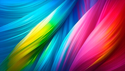 Naklejka premium abstract background consisting of brush strokes, oil paint strokes of bright colors superimposed chaotically, creative artistic background of acrylic paint strokes, generative ai