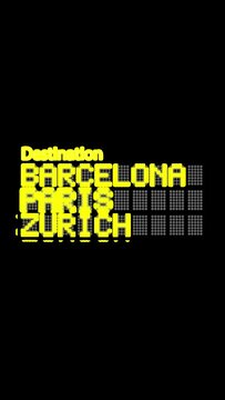 Pantalla de informaci&oacute;n de destinos internaciones : PARIS