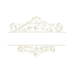 floral label frame with damask pattern