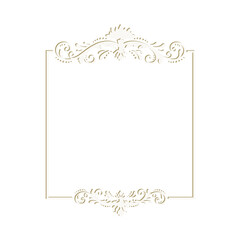 floral label frame with damask pattern