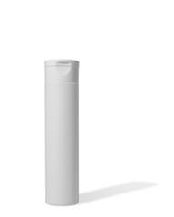 Cosmetic White Plastic Tube on transparent  background. Mockup for lotion.