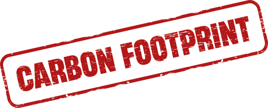 Carbon footprint grunge rubber stamp