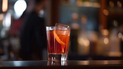 wine glasses on the table in the restaurant or bar. Table setting, close up. Glasses for alcohol.