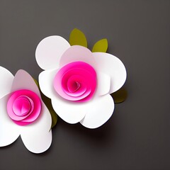 Paper flowers created using generative ai