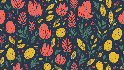 Naklejka premium seamless pattern with flowers