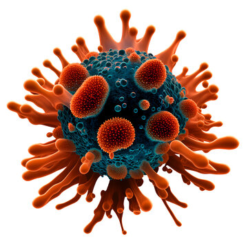 Coronavirus 2019-nCov novel coronavirus concept responsible for SARS-CoV-2. Dangerous pandemic virus. Microscope virus close up 3d rendering