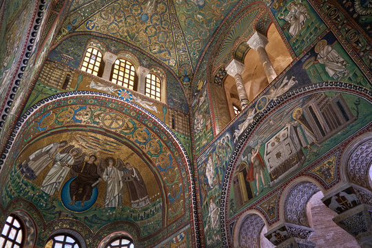 Colorfull mosaic in the church of Ravenna