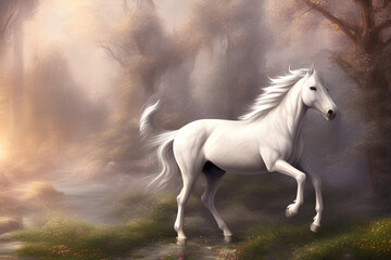 Fototapeta na wymiar White Horse