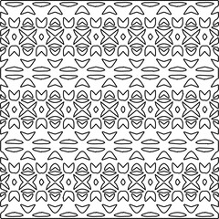 Stylish texture with figures from lines.
Abstract geometric black and white pattern for web page, textures, card, poster, fabric, textile. Monochrome graphic repeating design.