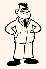 Men,sketch,caricature,isolated comic cartoon outline characters on white background,simple drawing