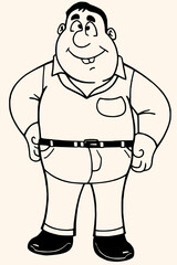 Men,sketch,caricature,isolated comic cartoon outline characters on white background,simple drawing