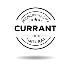 Fototapeta premium Creative (Currant), Currant label, vector illustration.