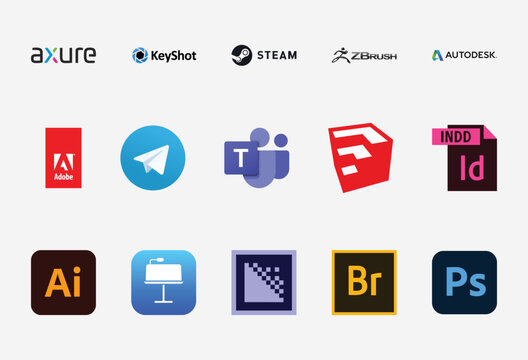 Best software company logo. Vector logo collection.