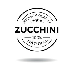 Fototapeta premium Creative (Zucchini), Zucchini label, vector illustration.