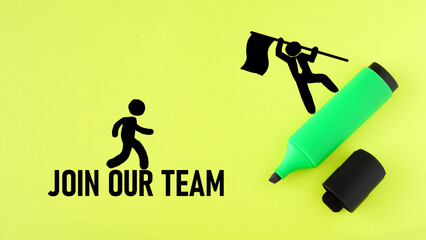 Join our team is shown using the text