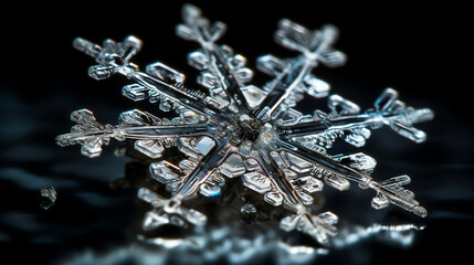 Snowflake Highly Detailed Close Up