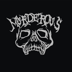 Gothic sign with skull, grunge vintage design t shirts