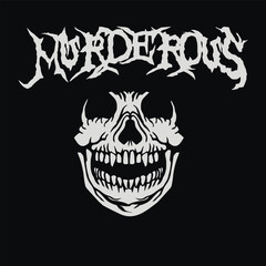 Gothic sign with skull, grunge vintage design t shirts