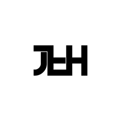 jth lettering initial monogram logo design