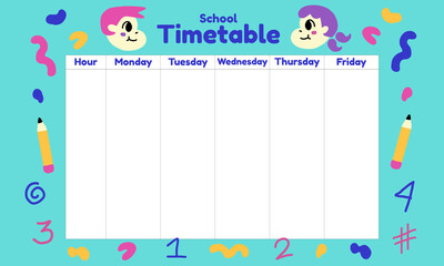 School Timetable / Horario escolar