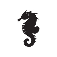 Seahorse logo icon, vector illustration template design