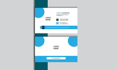 Creative and modern business card template, Horizontal and vertical layout, Double-sided business card. Portrait and landscape orientation. 