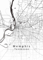 Memphis Tennessee City Map