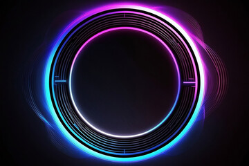Obraz premium abstract background with circles, Generative AI