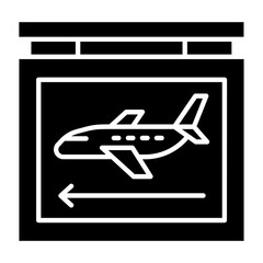 Airport Board Glyph Icon