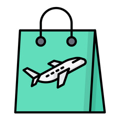 Duty Free Line Color Icon