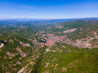 Fototapeta na wymiar Kratovo, Macedonia From Above