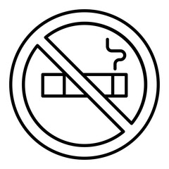 No Smoking Outline Icon