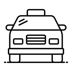 Taxi Outline Icon