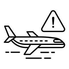 Flight Alert Outline Icon
