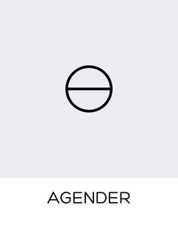 Agender gender orientation symbol sexual icon