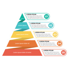 Pyramid Infographic, funnel pyramid business infographic with 4 charts. Template can be edited, recolored, editable. EPS Vector	