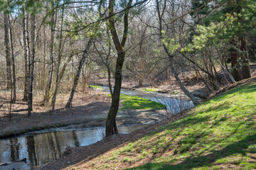 Spring view of South Park in city of Sofia, Bulgaria