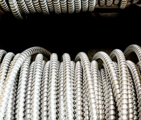 Spools of BX electrical wire