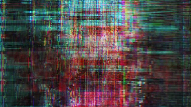 TV screen animation with retro glitch effects and old-school aesthetics, ideal for vintage and nostalgic content.