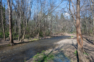 Spring view of South Park in city of Sofia, Bulgaria
