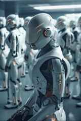 Schools of the future. Cyborg teachers and students. Generative ai.