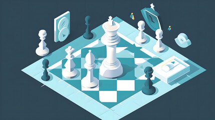 chess vector style generative art