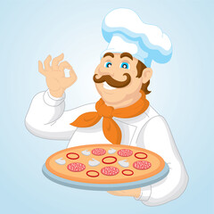 Pizzaman - szef pizzeri - obrazy, fototapety, plakaty