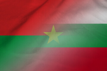 Burkina Faso and Bulgaria state flag transborder relations BGR BFA