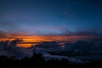 time clouds over the city