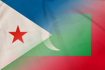 Djibouti and Maldives state flag international negotiation MDV DJI
