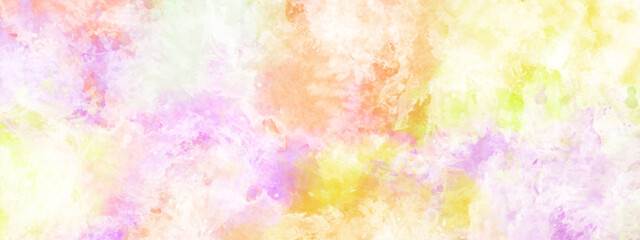 Abstract watercolor colorful background hand-drawn on paper. Multicolor watercolor background for textures.  Colorful watercolor stains on paper. Abstract colorful painting for texture	