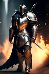 Fototapeta premium knight with sword
